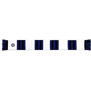 Inter ZeroPlayer Colsjaal met logo, gestreept, acryl, uniseks, volwassenen, wit/zwart/blauw, eenheidsmaat