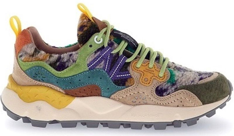 Flower Mountain Women Yamano 3 Woman Suede Teddy Grey Taupe Dark Green-Schoenmaat 37