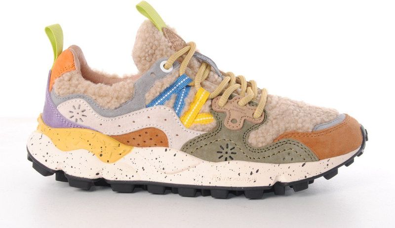 Flower Mountain - Yamano W - Lage Sneaker - Beige - Suède met Wol