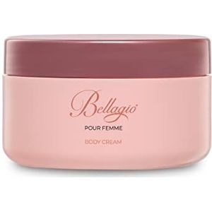 BELLAGIO Lichaamscrème voor dames, 300 ml, met citrusgeur, fruitig en muskus, voor een zachtere en geurende huid, gemaakt in Italië