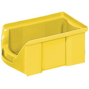 FUTURA-magazijnbak van polyethyleen, l x b x h = 167 x 104 x 76 mm, VE = 42 stuks, geel