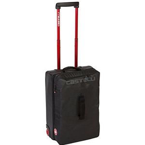 castelli Rolling Travel Bag, sporttas voor heren, zwart, effen, zwart., Taglia Unica, Sportief