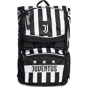 Seven Juventus Legends uitschuifbare rugzak, zwart en wit, voor school en vrije tijd