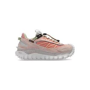 Moncler Roze Waterdichte Sneakers met Reflecterende Details , Pink , Dames , Maat: 38 EU