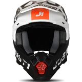 Just1 Helmet J-22 Adrenaline Oranje Wit Carbon Mat Crosshelm