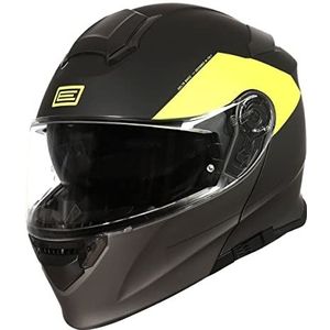 Origine Delta Basic helm Virgin mat zwart titanium geel - Maat M - systeemhelm motorhelm