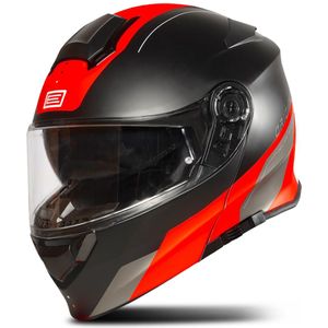 Origine Delta Basic helm Virgin mat zwart rood wit - Maat XS - systeemhelm motorhelm