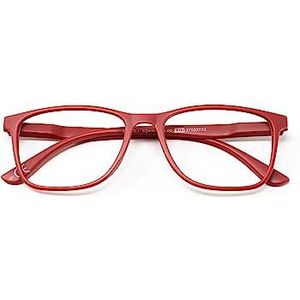 CHARRO Vermont Leesbril, Rood, Standaard Uniseks Volwassenen, Rood, Eén maat