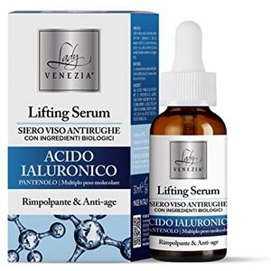 Gezichtsserum anti-rimpel hyaluronzuur met biologische ingrediënten - 30 ml