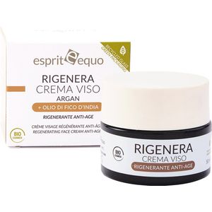 Esprit Equo Rigenera - inclusief spateltje: heerlijk, verzachtende dag- en nacht gezichtscrème met arganolie en Damast rozenwater.