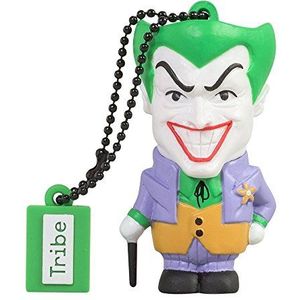 Tribe Warner Bros DC Comics Joker USB-stick 2.0, 8 GB, USB-flashdrive, rubber, met sleutelhanger, meerkleurig