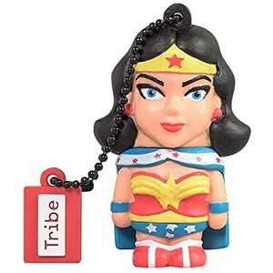Tribe Warner Bros DC Comics Wonder Woman USB-stick 2.0 16 GB rubberen flashdrive met sleutelhanger