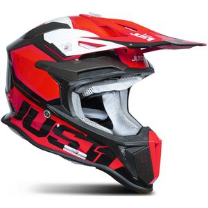 JUST1 Helmet J18-F Hexa Red-White-Black mat 58-M