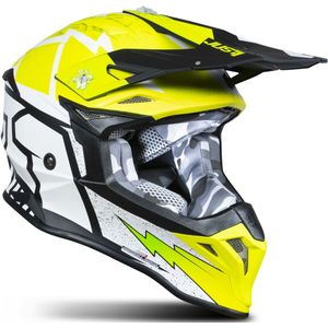 JUST1 Helmet J39 Poseidon geel-zwart-wit mat 56-S