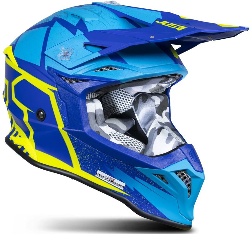 Casque JUST1 J39 Poséidon Blue-Yellow 60-L