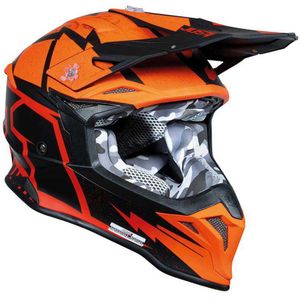 Just1 - J39 Poseidon - Offroad Helm - Oranje Zwart - Thermoplastisch Hars