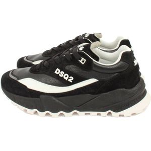 Dsquared2 Zwarte Heren Sneakers Snm0229 , Black , Heren , Maat: 41 1/2 EU