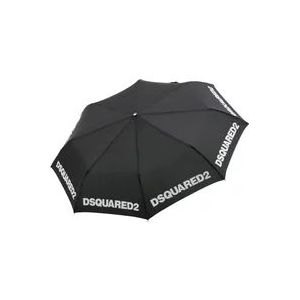 Dsquared2 Zwarte Logo Paraplu , Black , Heren , Maat: ONE Size