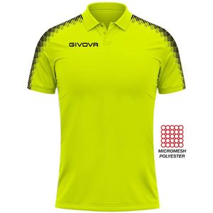 Sports polo shirt givova fluo yellow