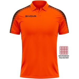 Sports polo shirt givova fluo orange