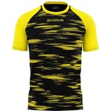 Givova - Pixel - T-shirt - Zwart - Korte Mouwen - 100% Polyester