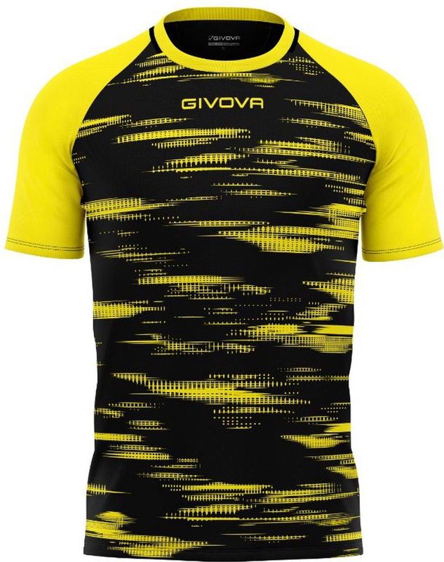 Givova - Pixel - T-shirt - Zwart - Korte Mouwen - 100% Polyester