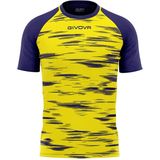 Givova - Pixel Sport T-shirt - Blauw-Geel - Ademend & Licht