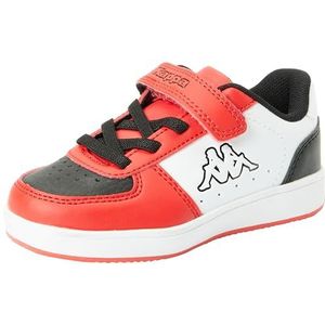 Kappa Malone Babyschoenen, uniseks, Wit Zwart Rood, 25 EU