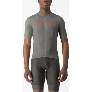 Castelli - Elements Short Sleeve Jersey - Grijs - Oranje