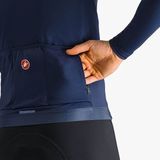 castelli espresso thermal long sleeve jersey blauw