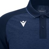 Macron Glory Aulos Polo Heren - Marine / Marine Gemeleerd | Maat: 3XL