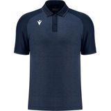 Macron Glory Aulos Polo Heren - Marine / Marine Gemeleerd | Maat: 3XL