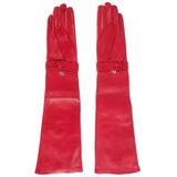 Rode lamsleren handschoen