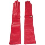 Rode lamsleren handschoen