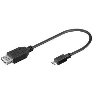 Ewent USB 2.0 adapterkabel type A/female naar microfoon/stekker, 17 cm, zwart