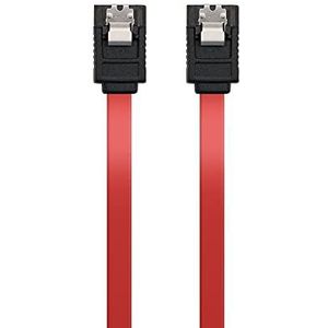 Ewent SATA III-kabel, 6 Gbit snelheid met metalen clips, SATA L-type, rood, 70 cm