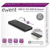 Ewent Ew7023 Draagbare Usb 3.1 Gen1 (Usb 3.0) M.2 Ssd Behuizing, Zwart