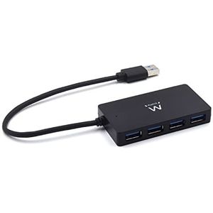 Ewent EW1134 interface hub USB 3.2 Gen 2 (3.1 Gen 2) Type-A 5000 Mbit/s Zwart