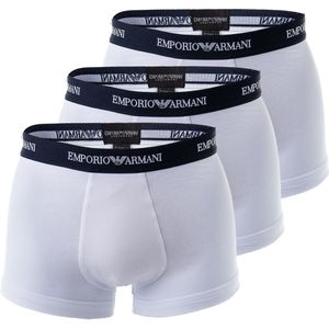 Emporio Armani Trunks Essential Core (3-pack), heren boxers kort, wit