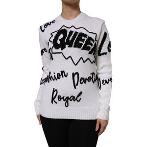Dolce & Gabbana, Dames, Truien, Wit, Maat: XS Wol,