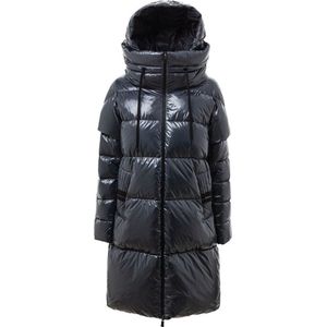 Herno Blauw Metallic Parka Jas