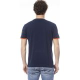 Invicta - Katoenen T-shirt - Blauw - Korte Mouwen - Ronde Hals