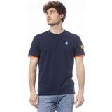 Invicta - Katoenen T-shirt - Blauw - Korte Mouwen - Ronde Hals