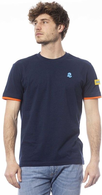 Invicta - Katoenen T-shirt - Blauw - Korte Mouwen - Ronde Hals