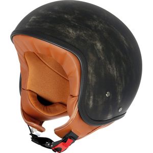 IRIE Hunter-C | vintage jethelm | retro zwart | brommerhelm | maat L