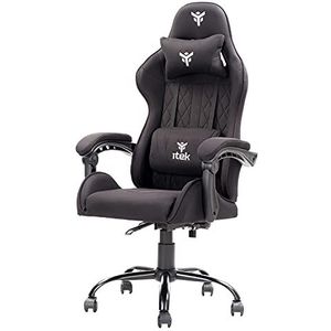 iTek Gaming Chair Rhombus FF10, stof, zwart, normaal