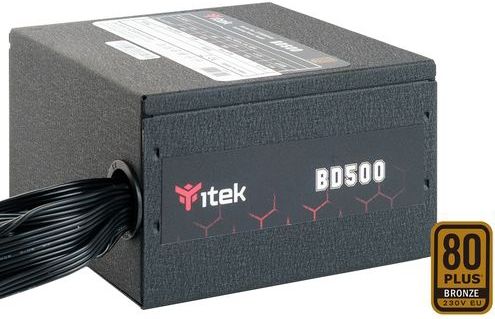 Itek - BD500 - PC Voeding - 500 Watt - HDB Ventilator - Actieve PFC