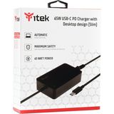 Itek - ITNBSDC65 Adapter en Omvormer - Zwart - 65 W