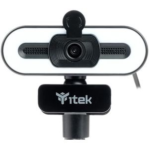 Itek W401L Webcam met microfoon - Full HD, 30FPS, LED-licht, 3 USB-modi, statief
