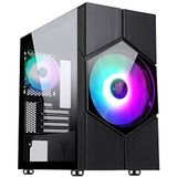 Itek - VORTEX Gaming Mini Tour - Behuizing - ARGB Ventilator - 20 cm en 12 cm - Zijwand van Gehard Glas